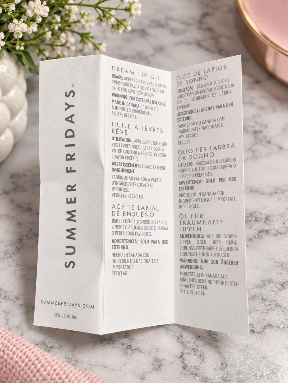 Summer Fridays Dream Lip Oil Blush Dreams 0.15 oz New in Box